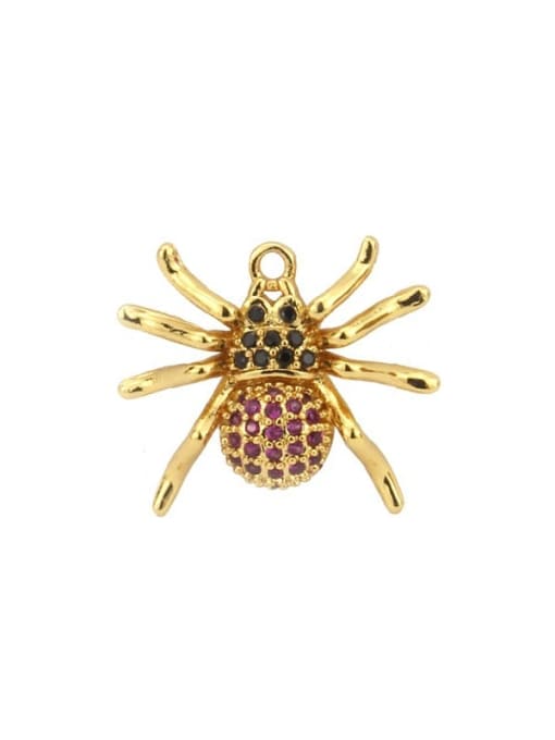 gold-plated Brass Cubic Zirconia Insect Vintage Necklace