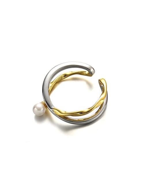 TINGS Brass Geometric Minimalist Stackable Ring 3