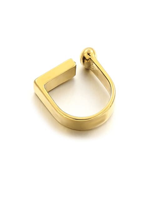 Glossy ring Brass Geometric Minimalist Band Ring