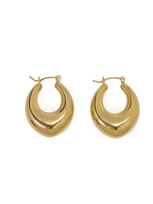 gold Brass Geometric Minimalist Chandelier Earring