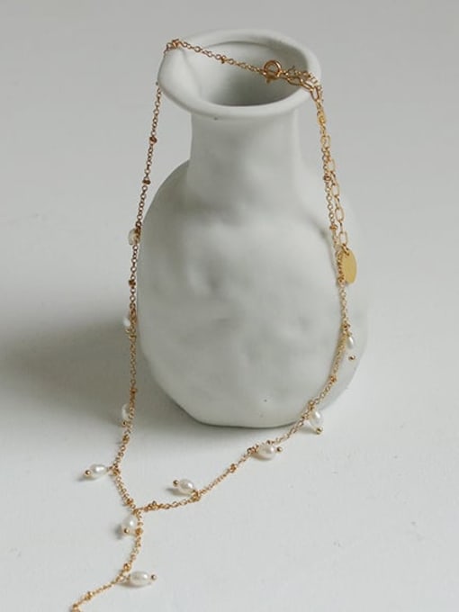 ACCA Brass Cubic Zirconia Tassel Vintage Lariat Necklace 3