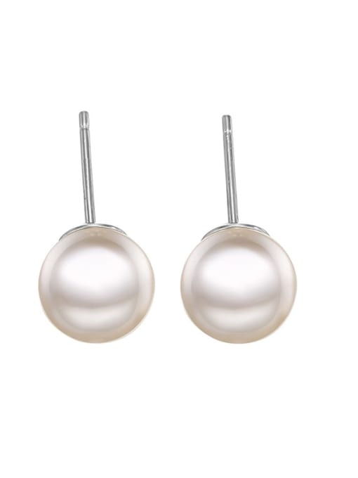 Desoto Stainless steel Imitation Pearl Round Dainty Stud Earring