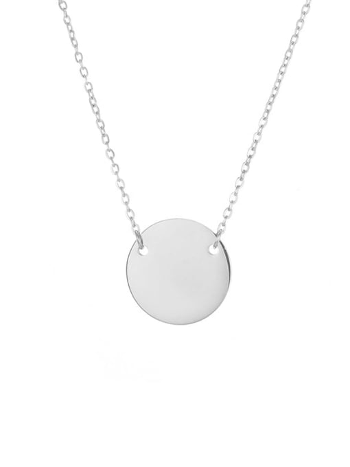 Desoto Titanium Round Minimalist Necklace 0