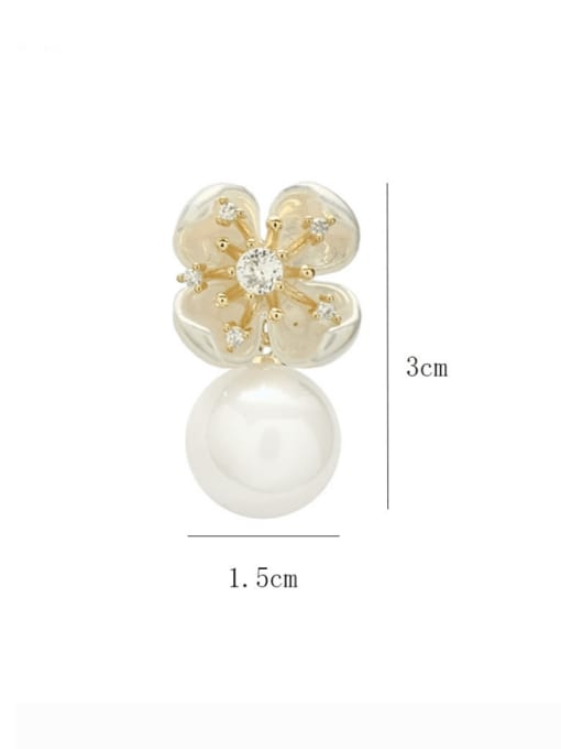 SUUTO Zinc Alloy Shell Flower Minimalist Drop Earring 2