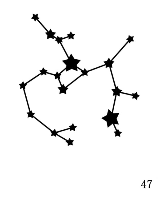 Rose Gold XZ 47 Sagittarius Stainless steel Constellation Minimalist  Geometric  Pendant Necklace