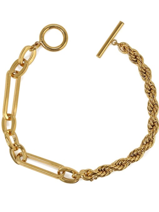 ACCA Brass Hollow Geometric Vintage Link Bracelet 4