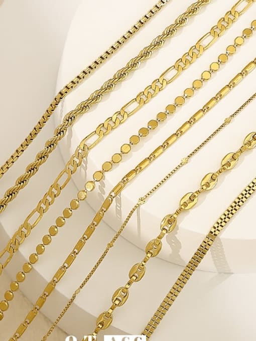 ACCA Brass Geometric Minimalist Chain Necklace 0
