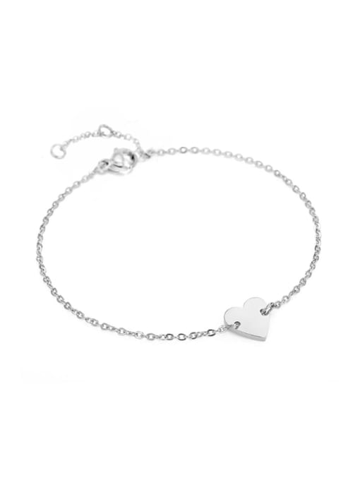 Desoto Stainless steel Heart Minimalist Bracelet