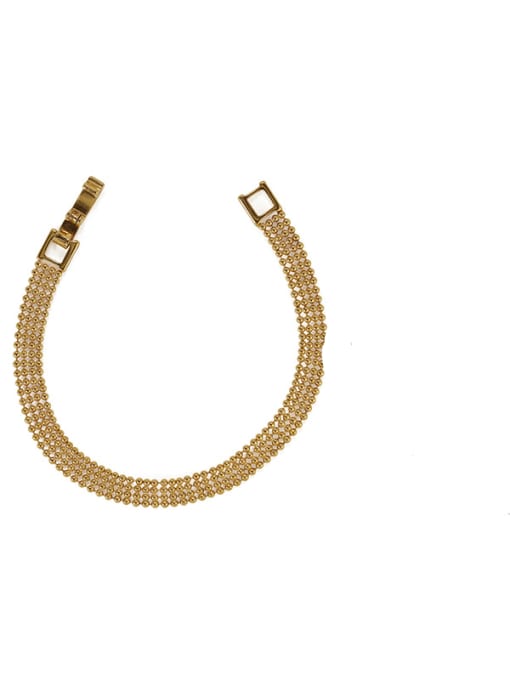 ACCA Brass Bead Geometric Minimalist Beaded Bracelet 4