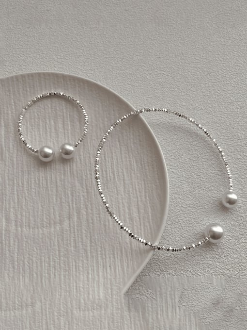 ZRUI Brass Imitation Pearl Geometric Minimalist Necklace 0