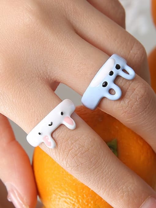 TINGS Brass Enamel Icon Cute Band Ring 1