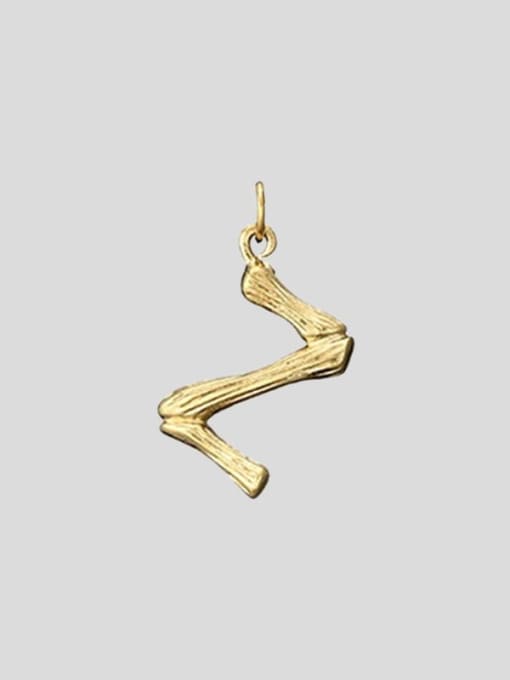 Z 14K Gold Titanium Steel Letter Minimalist Necklace