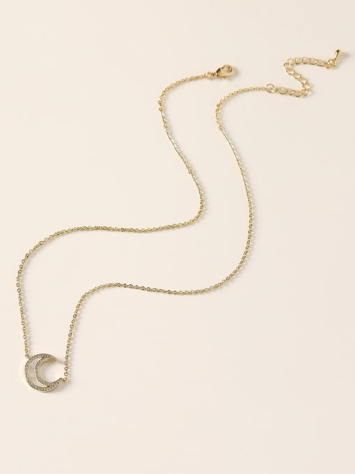 HYACINTH Brass Shell Moon Minimalist Trend Korean Fashion Necklace 2