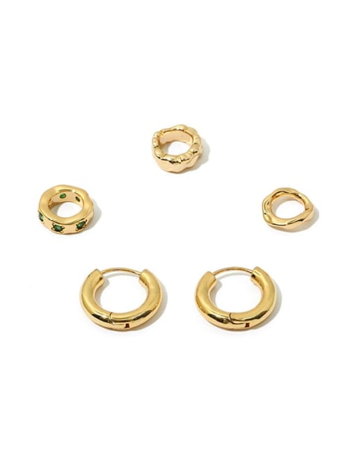 ACCA Brass Cubic Zirconia Geometric Minimalist Single Earring(Single -Only One) 0