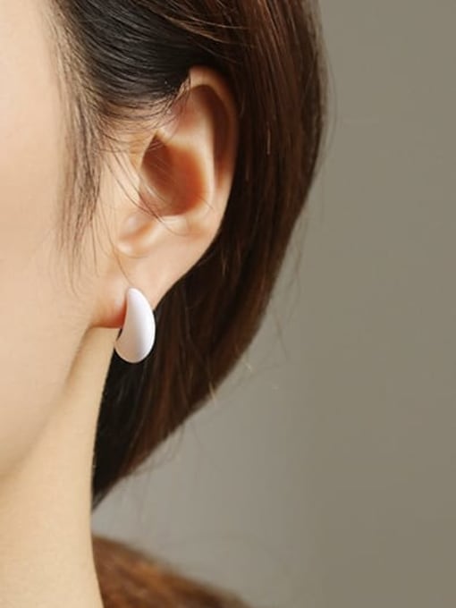 ACCA Brass Enamel Geometric Minimalist Stud Earring 2