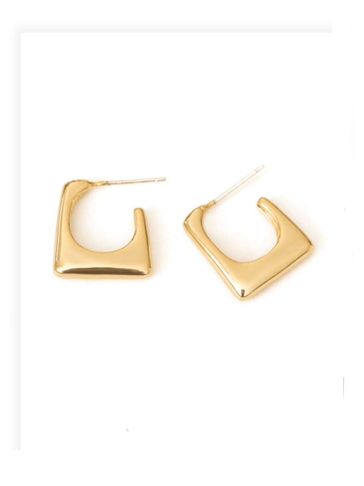 ACCA Brass Geometric Minimalist Stud Earring