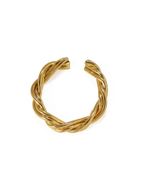 ACCA Brass Geometric  Knot Vintage Band Ring 4