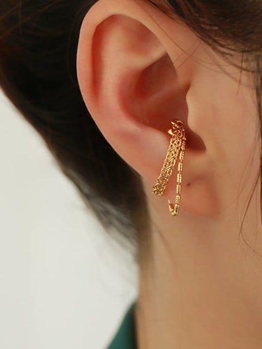ACCA Brass Tassel Minimalist Single Earring 1