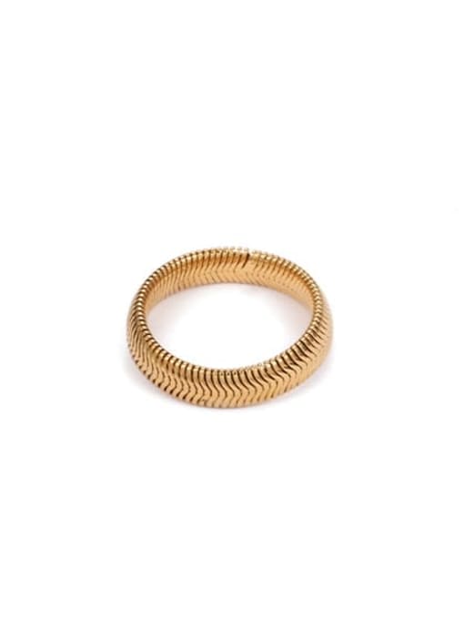 Snake bone chain ring Brass Geometric Vintage Band Ring