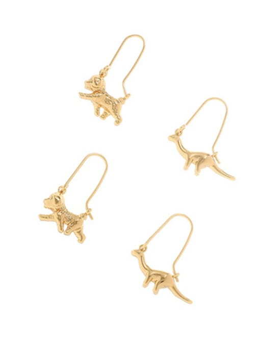 Five Color Brass Animal Cute Hook Earring 0
