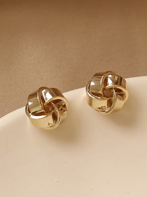ACCA Brass Hollow Geometric Vintage Stud Earring 2