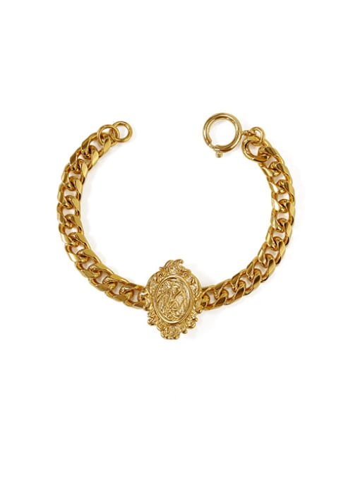 ACCA Brass Geometric Vintage hollow chain Bracelet 1