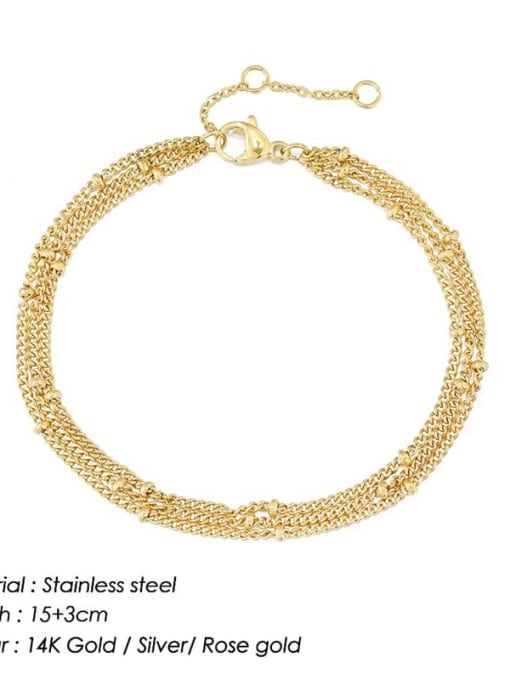 14k Gold on the third floor Stainless steel Imitation Pearl Irregular Minimalist Strand Bracelet
