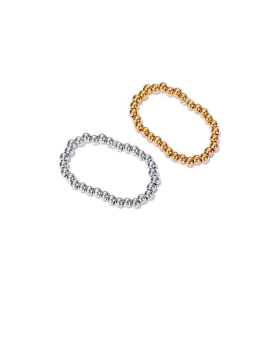 ACCA Brass Bead Round Minimalist Band Ring 0