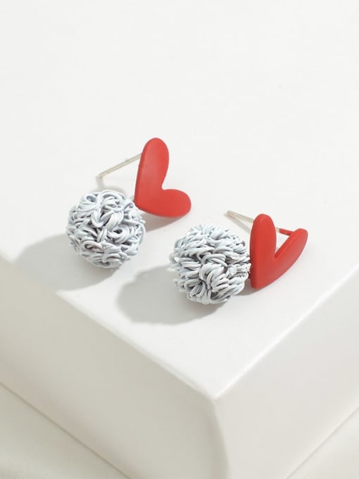 YOUH Brass Heart Cute Stud Earring 2