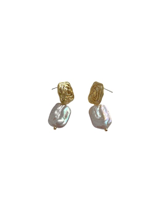 ZRUI Brass Geometric Vintage Drop Earring 0