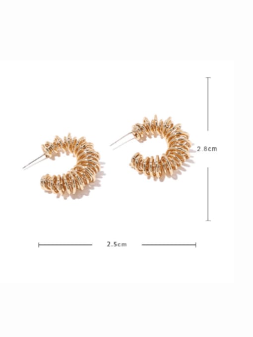 ACCA Brass Hollow  Geometric Minimalist Stud Earring 3