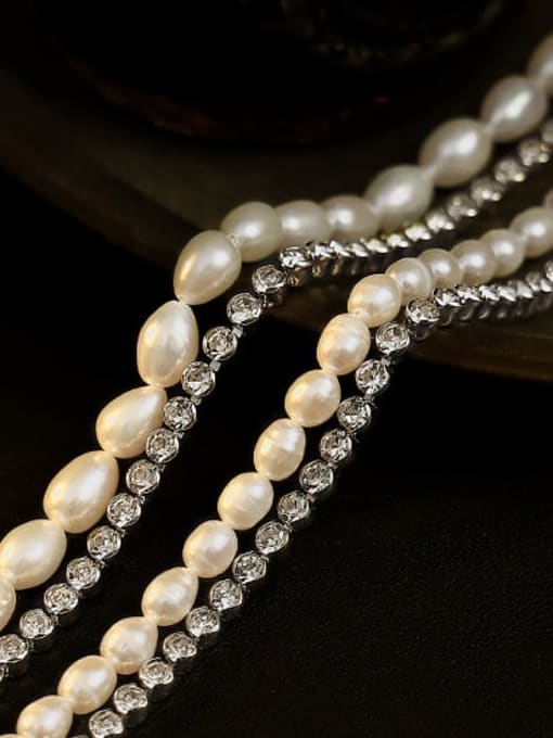 ACCA Brass Freshwater Pearl Irregular Vintage Necklace 1