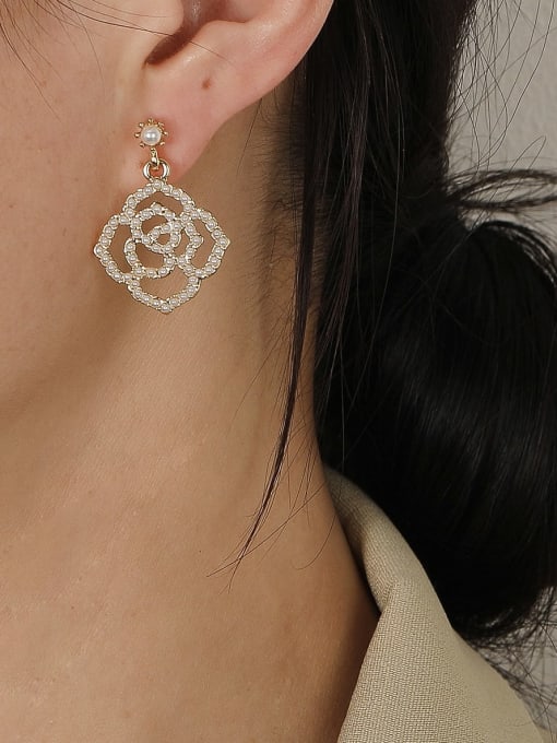 HYACINTH Brass Imitation Pearl Geometric Bohemia Hook Trend Korean Fashion Earring 2