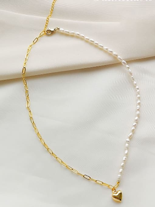 HYACINTH Brass Heart Minimalist Trend Korean Fashion Necklace 1