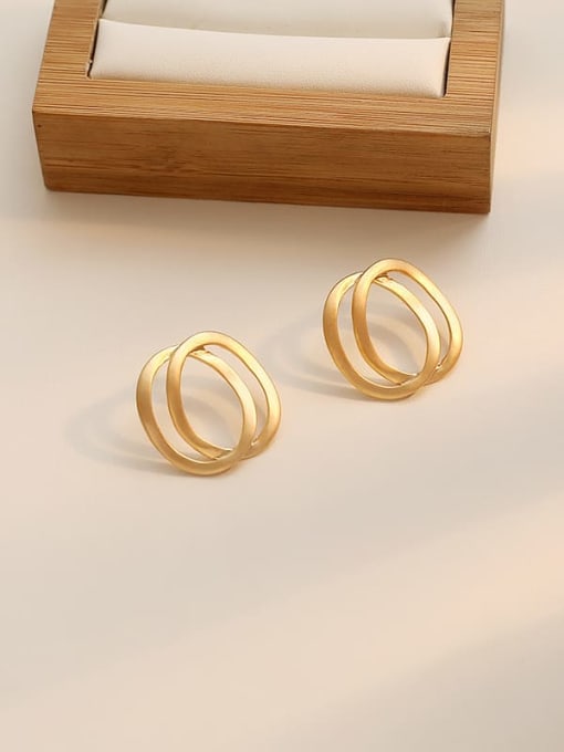 HYACINTH Copper Imitation Pearl Geometric Minimalist Drop Trend Korean Fashion Earring 3