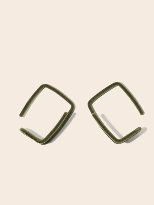 Green line Alloy Enamel Geometric Minimalist Stud Earring