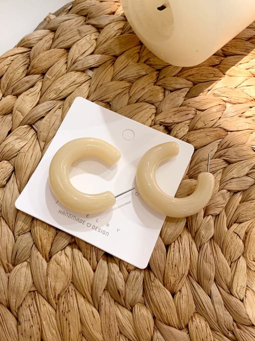 ZRUI Resin Geometric Vintage Hoop Earring/Multi-Color Optional 3