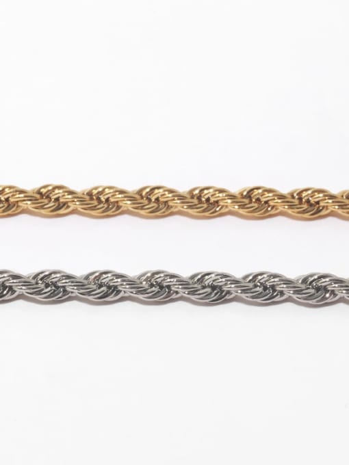 TINGS Brass Irregular Vintage Twist Chain  Woven Bracelet 3