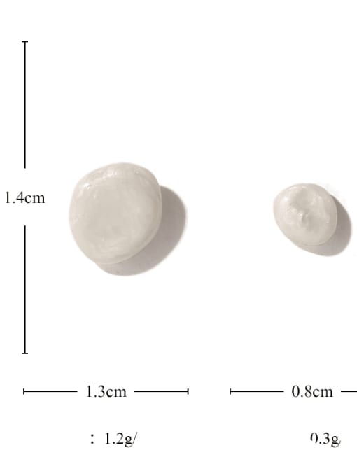 ACCA Brass Freshwater Pearl Irregular Minimalist Stud Earring 3
