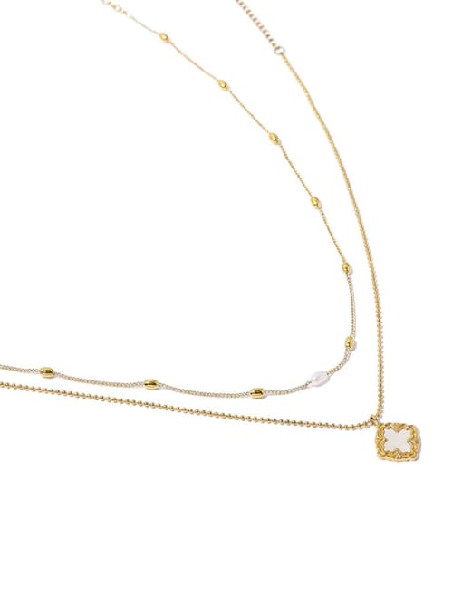 ACCA Brass Shell Geometric Minimalist Necklace