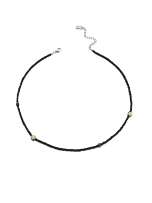 Five Color Titanium Steel MGB beads Geometric Minimalist Beaded Necklace
