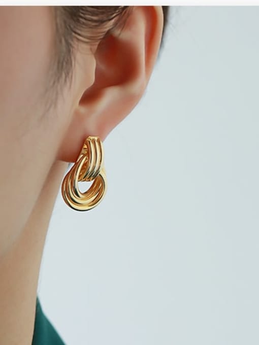 ACCA Brass Geometric Minimalist Earring 1
