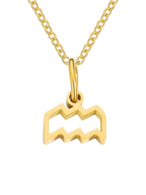Aquarius Gold Stainless steel Constellation Minimalist Necklace