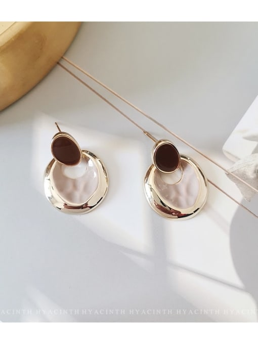 HYACINTH Copper Enamel Geometric Minimalist Drop Trend Korean Fashion Earring 3
