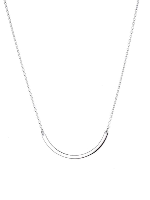 Steel color Stainless steel Irregular Minimalist Necklace