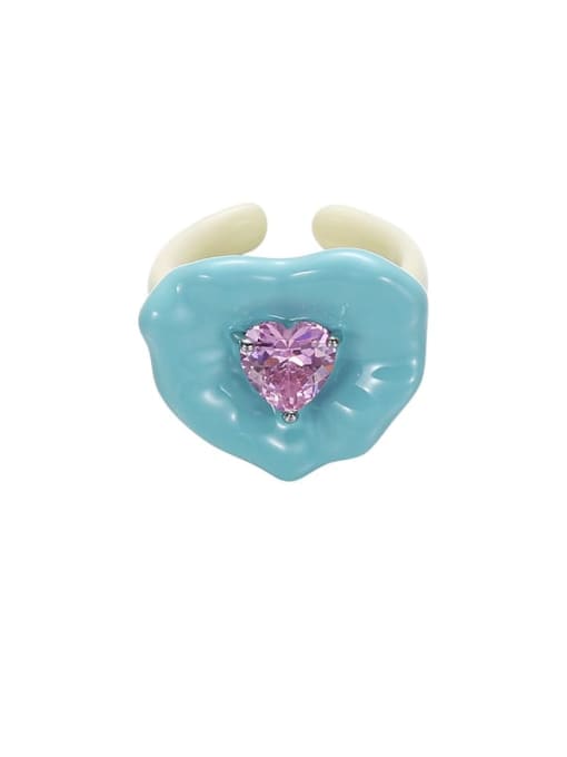 TINGS Alloy Enamel Heart Trend Band Ring 3
