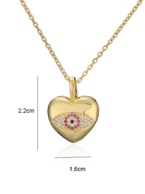 AOG Brass Cubic Zirconia  Trend Heart Pendant Necklace 2