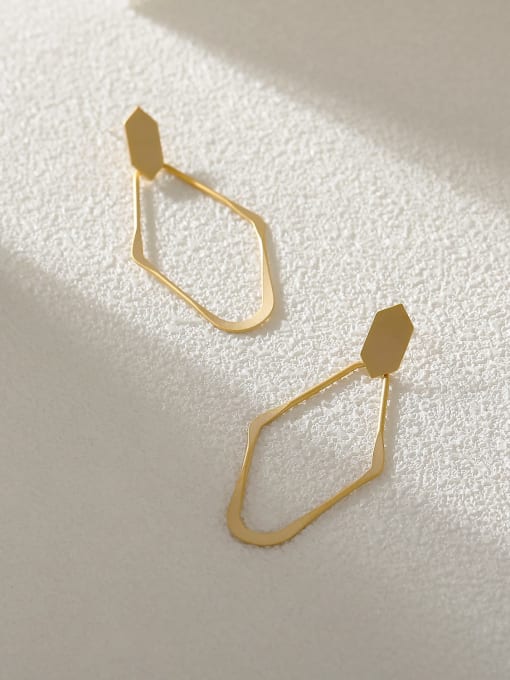 HYACINTH Brass Geometric Minimalist Drop Earring 0