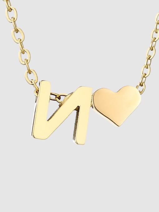 N 14 K gold Titanium Heart Minimalist Necklace