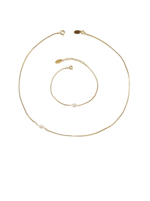 ACCA Brass Freshwater Pearl Locket Minimalist Necklace 3